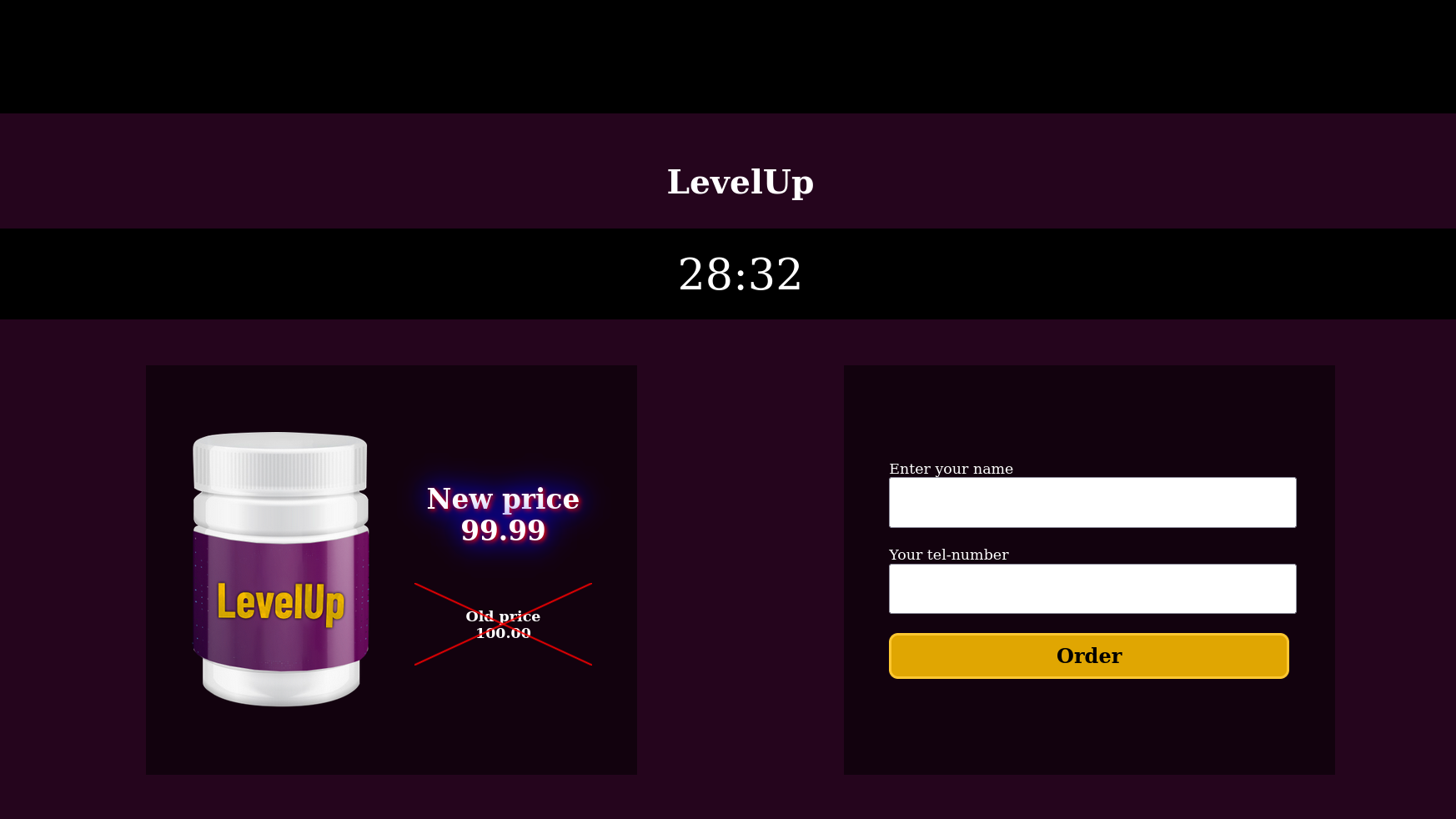 Лэндинг for dietary supplement